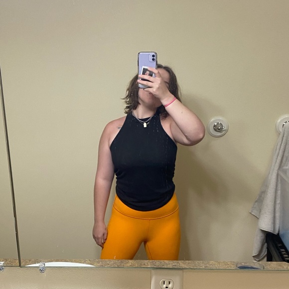 Orange LuLu Lemon fitness leggings - Picture 3 of 4